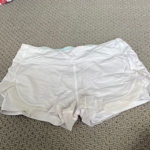 Ivviva/ lululemon shorts. White. Athletic. Size 12.